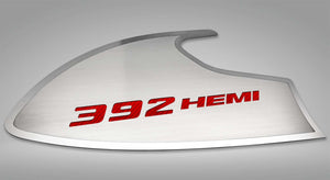 2015-2023 CHALLENGER - DOOR BADGES WITH 392 HEMI INLAY  STAINLESS STEEL, CHOOSE INLAY COLOR