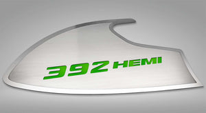 2015-2023 CHALLENGER - DOOR BADGES WITH 392 HEMI INLAY  STAINLESS STEEL, CHOOSE INLAY COLOR