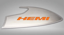 Load image into Gallery viewer, 2015-2023 CHALLENGER - DOOR BADGES WITH HEMI INLAY  BRUSHED STAINLESS STEEL, CHOOSE INLAY COLOR
