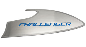 2015-2023 CHALLENGER - DOOR BADGES W/CHALLENGER INLAY 2PC | BRUSHED STAINLESS, CHOOSE COLOR