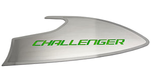 2015-2023 CHALLENGER - DOOR BADGES W/CHALLENGER INLAY 2PC | BRUSHED STAINLESS, CHOOSE COLOR