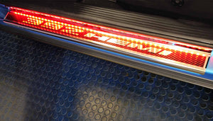 2015-2024 DODGE CHALLENGER  CARBON FIBER DOOR SILLS WITH "392 HEMI" BRUSHED LETTERING W/ BLUE LED ILLUMINATION 2PC