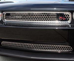 2011-2014 CHALLENGER - LOWER GRILLE OVERLAY | BRUSHED STAINLESS STEEL