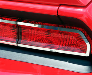 2008-2014 CHALLENGER - TAIL LIGHT OUTER TRIM PLATE | STAINLESS STEEL, CHOOSE FINISH | BRUSHED