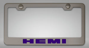 CUSTOM HEMI LICENSE PLATE FRAME | STAINLESS STEEL, CHOOSE VINYL OR LED COLOR