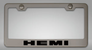 CUSTOM HEMI LICENSE PLATE FRAME | STAINLESS STEEL, CHOOSE VINYL OR LED COLOR