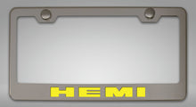 Load image into Gallery viewer, CUSTOM HEMI LICENSE PLATE FRAME | STAINLESS STEEL, CHOOSE VINYL OR LED COLOR
