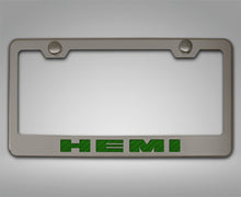 Load image into Gallery viewer, CUSTOM HEMI LICENSE PLATE FRAME | STAINLESS STEEL, CHOOSE VINYL OR LED COLOR
