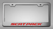 Load image into Gallery viewer, CUSTOM LICENSE PLATE FRAME WITH &quot;SCAT PACK&quot; LETTERING | CHOOSE VINYL OR LED COLOR
