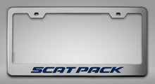 Load image into Gallery viewer, CUSTOM LICENSE PLATE FRAME WITH &quot;SCAT PACK&quot; LETTERING | CHOOSE VINYL OR LED COLOR
