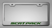 Load image into Gallery viewer, CUSTOM LICENSE PLATE FRAME WITH &quot;SCAT PACK&quot; LETTERING | CHOOSE VINYL OR LED COLOR
