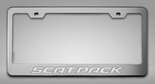 Load image into Gallery viewer, CUSTOM LICENSE PLATE FRAME WITH &quot;SCAT PACK&quot; LETTERING | CHOOSE VINYL OR LED COLOR
