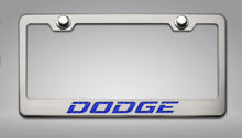 Load image into Gallery viewer, CUSTOM DODGE LICENSE PLATE FRAME | STAINLESS STEEL, CHOOSE VINYL/LED COLOR
