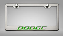 Load image into Gallery viewer, CUSTOM DODGE LICENSE PLATE FRAME | STAINLESS STEEL, CHOOSE VINYL/LED COLOR
