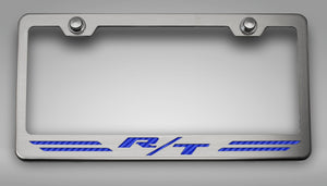 CUSTOM R/T DODGE LICENSE PLATE FRAME | STAINLESS STEEL, CHOOSE VINYL/LED COLOR