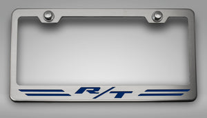 CUSTOM R/T DODGE LICENSE PLATE FRAME | STAINLESS STEEL, CHOOSE VINYL/LED COLOR