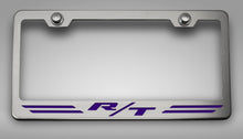 Load image into Gallery viewer, CUSTOM R/T DODGE LICENSE PLATE FRAME | STAINLESS STEEL, CHOOSE VINYL/LED COLOR
