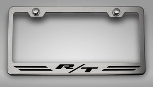 CUSTOM R/T DODGE LICENSE PLATE FRAME | STAINLESS STEEL, CHOOSE VINYL/LED COLOR