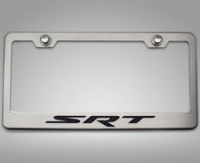 Load image into Gallery viewer, CUSTOM DODGE SRT LICENSE PLATE FRAME | STAINLESS STEEL, CHOOSE VINYL/LED COLOR
