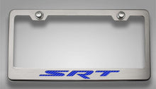 Load image into Gallery viewer, CUSTOM DODGE SRT LICENSE PLATE FRAME | STAINLESS STEEL, CHOOSE VINYL/LED COLOR
