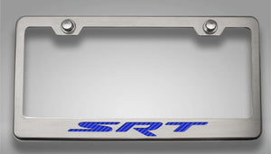 CUSTOM DODGE SRT LICENSE PLATE FRAME | STAINLESS STEEL, CHOOSE VINYL/LED COLOR