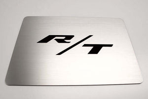 2008-2023 CHALLENGER/2005-2015 CHARGER - FUSE BOX COVER TOP PLATE WITH R/T INLAY | BRUSHED STAINLESS, CHOOSE COLOR