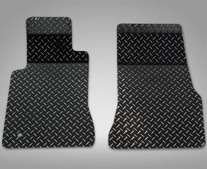 2005-2009 MUSTANG V6/GT - FLOOR MATS DIAMOND PLATE 2PC | POWDER COATED ALUMINUM, CHOOSE COLOR