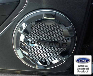 2005-2009 MUSTANG V6/GT - SPEAKER GRILLE KIT MUSTANG STYLE | POLISHED STAINLESS STEEL