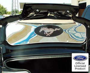 2005-2014 MUSTANG - TRUNK PANEL PONY GRAPHIC WITH POLISHED TRIM RING | STAINLESS STEEL & VINYL