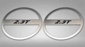 2015-2020 MUSTANG ECOBOOST - 2.3T LOWER DOOR SPEAKER TRIM KIT 2PC | STAINLESS STEEL, CHOOSE COLOR