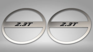 2015-2020 MUSTANG ECOBOOST - 2.3T MID-RANGE SPEAKER TRIM KIT 2PC | POLISHED STAINLESS STEEL, CHOOSE COLOR