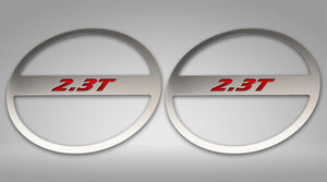 2015-2020 MUSTANG ECOBOOST - 2.3T MID-RANGE SPEAKER TRIM KIT 2PC | POLISHED STAINLESS STEEL, CHOOSE COLOR