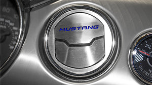 2015-2017 MUSTANG - AC VENT TRIM KIT WMUSTANG INLAY 3PC  BRUSHED STAINLESS, CHOOSE COLOR