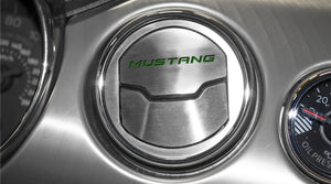 2015-2017 MUSTANG - AC VENT TRIM KIT WMUSTANG INLAY 3PC  BRUSHED STAINLESS, CHOOSE COLOR