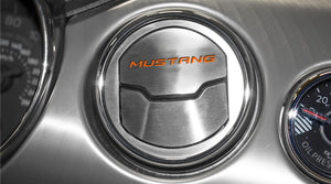 2015-2017 MUSTANG - AC VENT TRIM KIT WMUSTANG INLAY 3PC  BRUSHED STAINLESS, CHOOSE COLOR