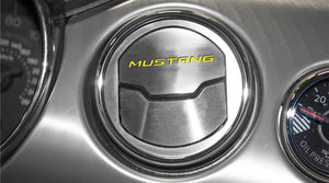 2015-2017 MUSTANG - AC VENT TRIM KIT WMUSTANG INLAY 3PC  BRUSHED STAINLESS, CHOOSE COLOR