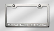 Load image into Gallery viewer, 2010-2013 MUSTANG - LICENSE PLATE FRAME WITH &quot;MUSTANG&quot; LETTERING | STAINLESS STEEL, CHOOSE INLAY COLOR
