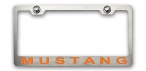 MUSTANG LICENSE PLATE FRAME WITH "MUSTANG" LETTERING IN 2005-2009 STYLE