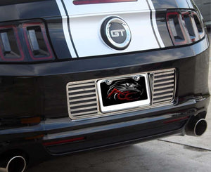 2013-2014 MUSTANG - SLOTTED TAG-BACK PLATE | POLISHED STAINLESS STEEL