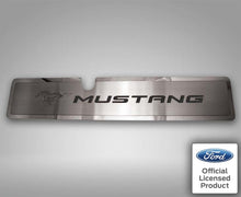 Load image into Gallery viewer, 2015-2017 MUSTANG GT- RADIATOR COVER VANITY PLATE &#39;PONY &amp; MUSTANG&#39; | BRUSHED, CHOOSE COLOR
