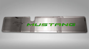 2015-2017 MUSTANG GT- RADIATOR COVER VANITY PLATE 'PONY & MUSTANG' | BRUSHED, CHOOSE COLOR