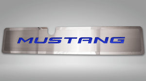 2015-2017 MUSTANG GT/ECOBOOST - RADIATOR COVER VANITY PLATE 'MUSTANG' | BRUSHED, CHOOSE COLOR