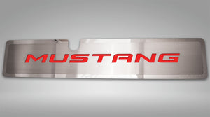 2015-2017 MUSTANG GT/ECOBOOST - RADIATOR COVER VANITY PLATE 'MUSTANG' | BRUSHED, CHOOSE COLOR