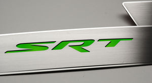 2011-2018 DODGE CHARGER - SRT FRONT DOOR BADGES | BRUSHED STAINLESS W/POLISHED TRIM, CHOOSE COLOR