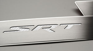 2011-2018 DODGE CHARGER - SRT FRONT DOOR BADGES | BRUSHED STAINLESS W/POLISHED TRIM, CHOOSE COLOR