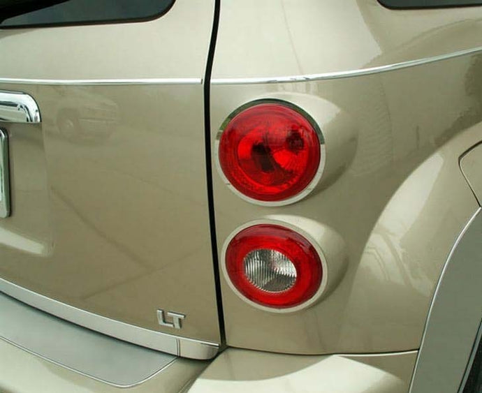 2006-2012 HHR - TAILLIGHT TRIM 4PC | BRUSHED STAINLESS STEEL