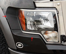 Load image into Gallery viewer, 2010-2014 FORD RAPTOR - CARBON FIBER HEADLIGHT TRIM 2PC | CARBON FIBER WRAP
