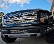 Load image into Gallery viewer, 2010-2014 FORD RAPTOR - FRONT GRILLE POLISHED WITH BLACK &quot;RAPTOR&quot; INSERT | STAINLESS STEEL
