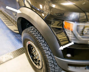 2010-2014 FORD RAPTOR - CARBON FIBER VINYL FENDER FLARE WRAP KIT 4PC | CARBON FIBER VINYL