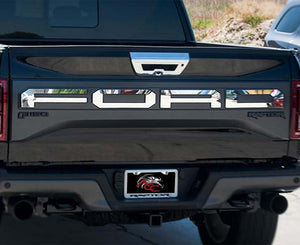 2017-2018 FORD RAPTOR - 'FORD' TAILGATE LETTERS | PREMIUM STAINLESS STEEL, CHOOSE FINISH | Polished